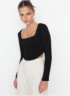 Blouse - Black - Slim fit