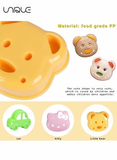 Unique 3Pcs Sandwich Cutter and Sealer - Sandwich Maker - Cut and Seal - Great for Lunchbox and Bento Box - Boys and Girls Kids Lunch - Car Styling, KT Cat Styling  - Image 3