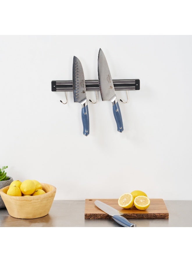 Restaurantware Met Lux 13 Inch Magnetic Knife Holder For Wall, 1 Powerful Knife Magnetic Strip - Space-Saving Organizer, Securely Hang Kitchen Utensils or Tools, Black Plastic Knife Hanger, - Image 3