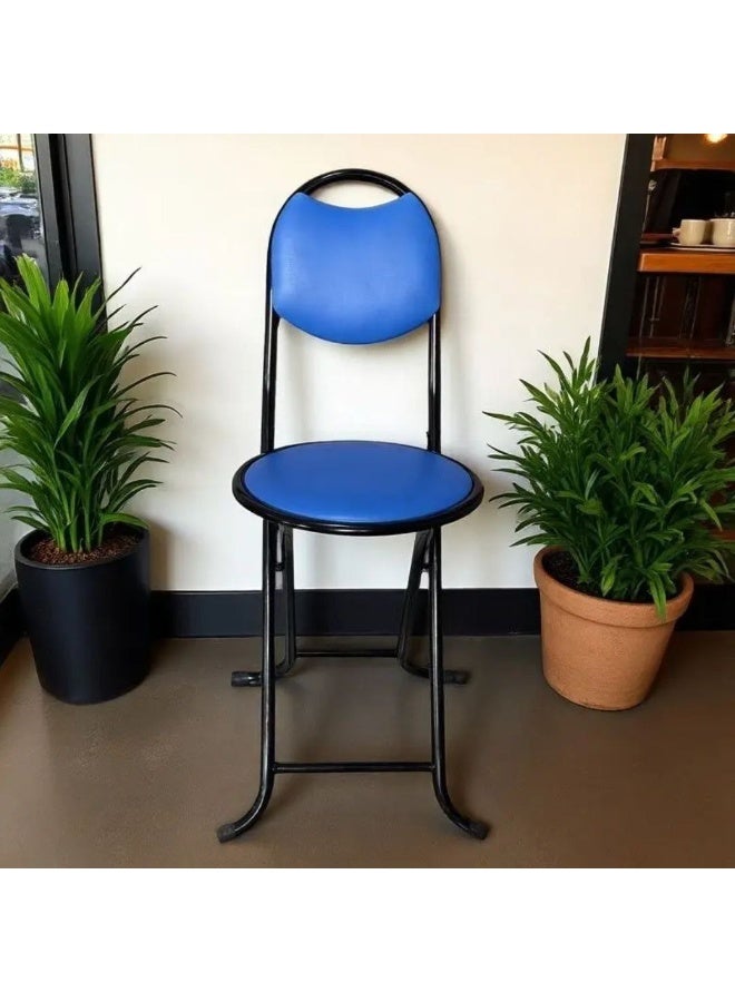 Easy-to-store folding metal chair