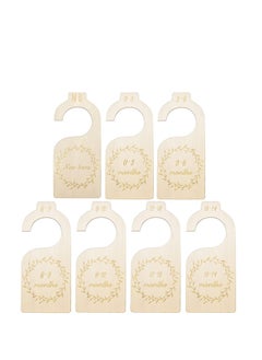 SYOSI Wood Baby Closet Divider Wooden Baby Closet Organizers Hanging Closet Dividers from Newborn Infant to 24 Months Home Nursery Baby Clothes  - Image 1