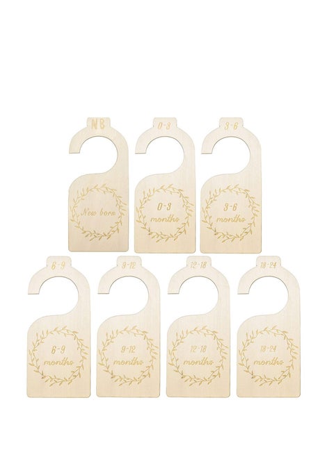 Wood Baby Closet Divider Wooden Baby Closet Organizers Hanging Closet Dividers from Newborn Infant to 24 Months Home Nursery Baby Clothes