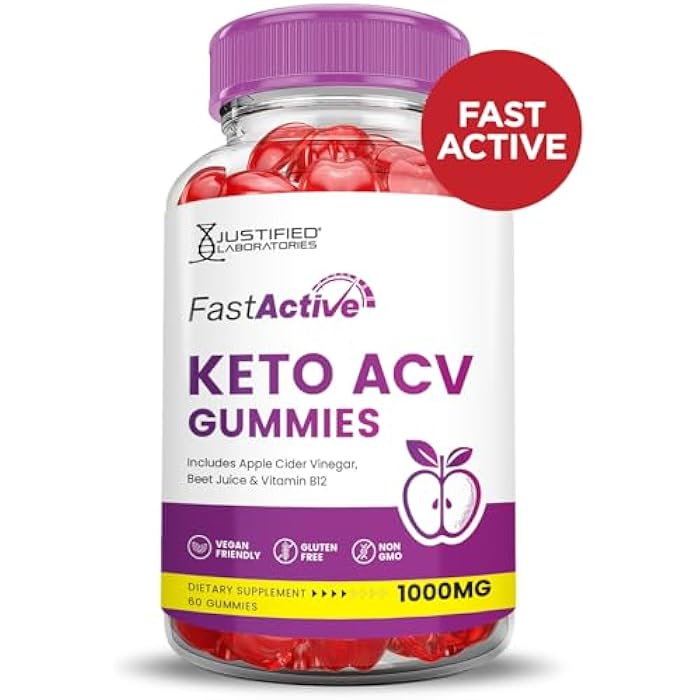 Justified Laboratories (2 Pack) Fast Active Keto ACV Gummies Advanced Formula 1000MG Fastactive Keto Gummies Apple Cider Vinegar Formulated with Pomegranate Beet Juice Powder B12 Vegan Non GMO 120 Gummys - Image 3