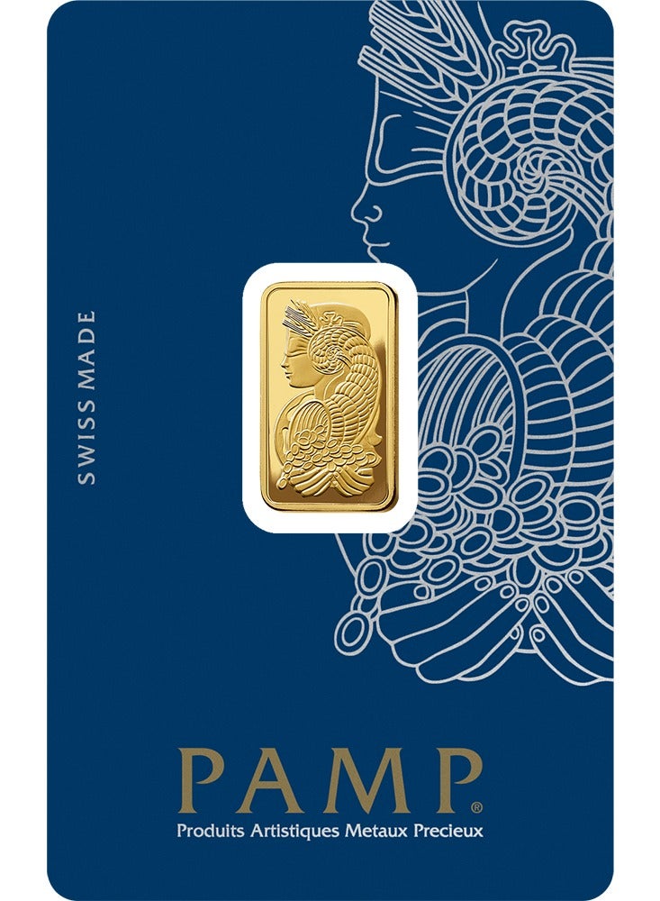 PAMP Suisse PAMP Lady Fortuna™ Gold Minted Bar - 5 gram 999.9 Purity Bar - 24 Karat - Image 1