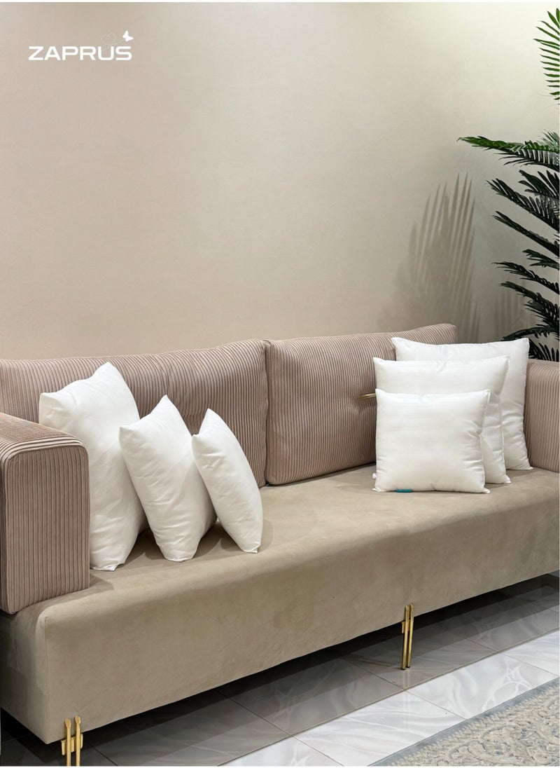 Zaprus Cushions 2 Pack – Plush Comfort Microfiber-Filled Pillows for Sofa, Bed & Chairs – Soft & Supportive Decorative Throw Cushions  - Image 5