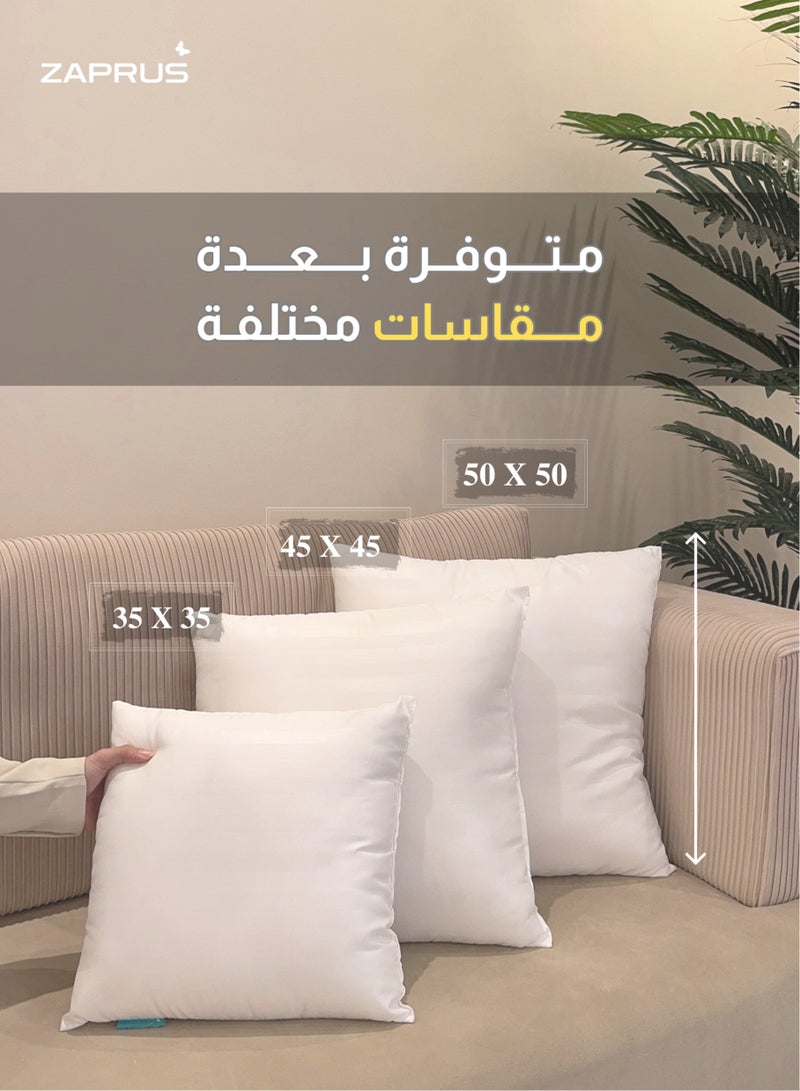 Cushions 2 Pack – Plush Comfort Microfiber-Filled Pillows for Sofa, Bed & Chairs – Soft & Supportive Decorative Throw Cushions