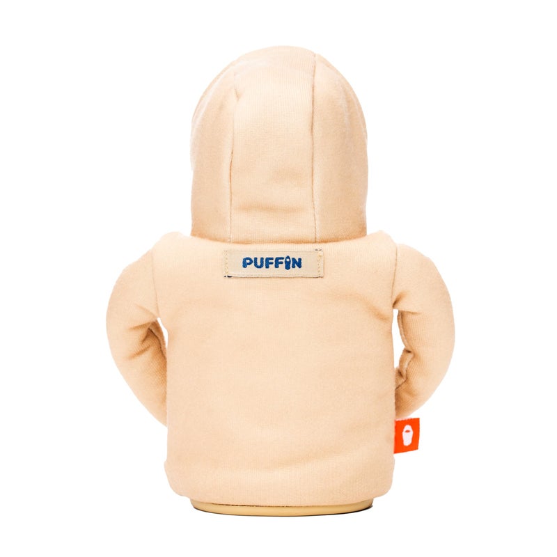 PUFFIN Puffin - The Hoodie Sweatshirt - Insulated 12 oz Can Cooler I Beer Bottle & Soda Can Insulator  Keep Drinks and Beverages Cold - Taco Tan/Sailor Blue - Image 3