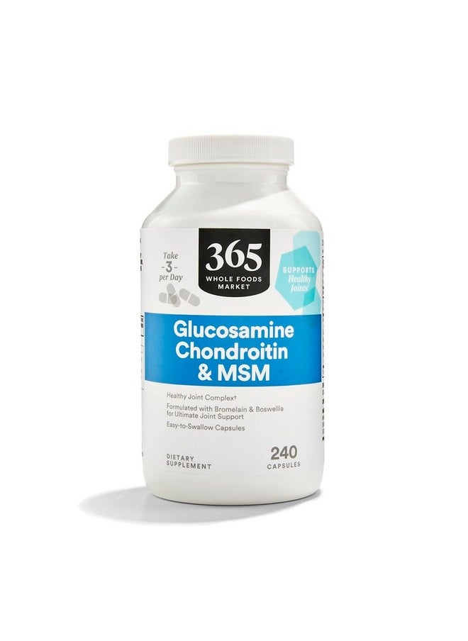 365 by Whole Foods Market 365 by Whole Foods Market, Glucosamine Chondroitin and MSM, 240 Capsules  - Image 1