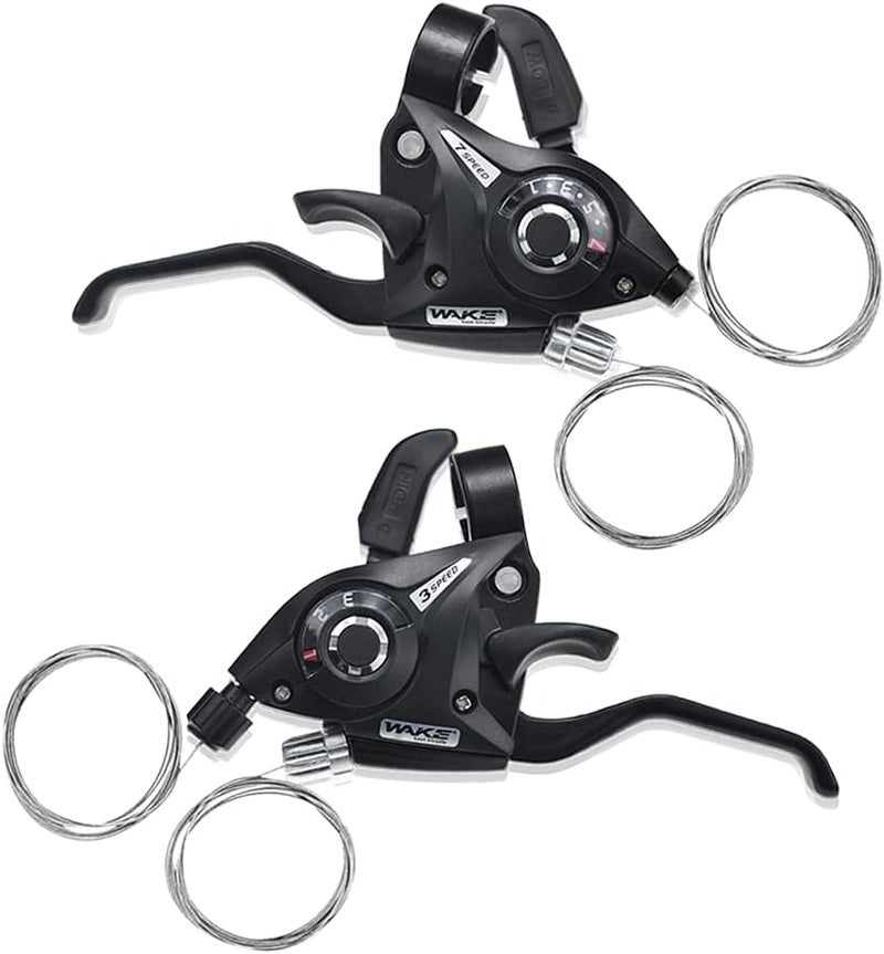 BESNIN Shifter and Brake Combo - 3x7 21Speed Mountain Bike Shifters & Left/Right Brake Lever Set - Image 1