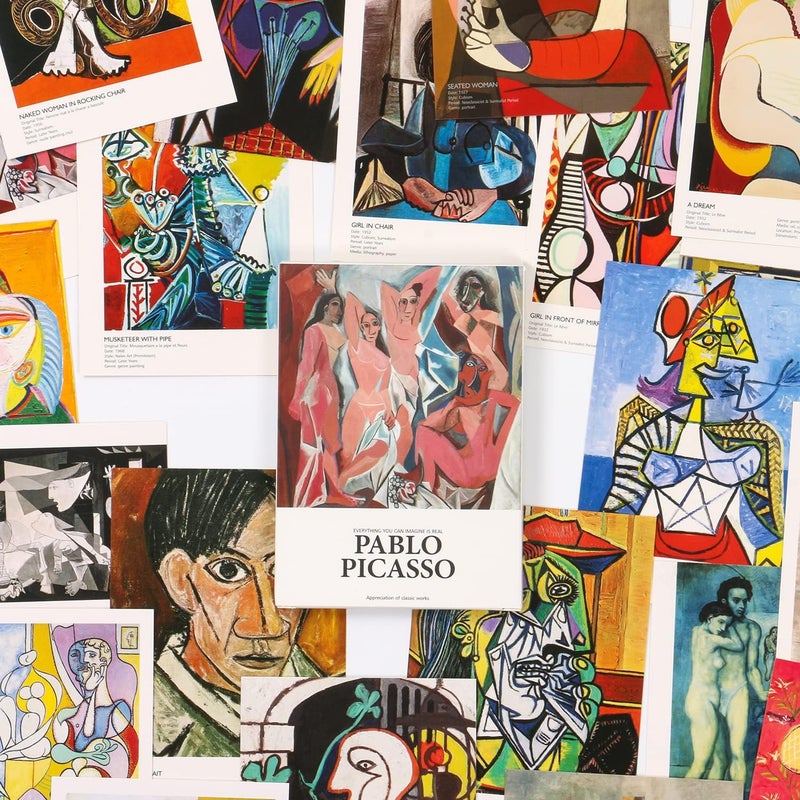 EDENMS Pablo Picasso Art Postcards, Famous Painting Abstract Artwork Post Cards Bulk Pack(30 Pack), Aesthetic wall art prints decor, Postcards Poster for School Students Teacher Thank You Note Cards - Image 3