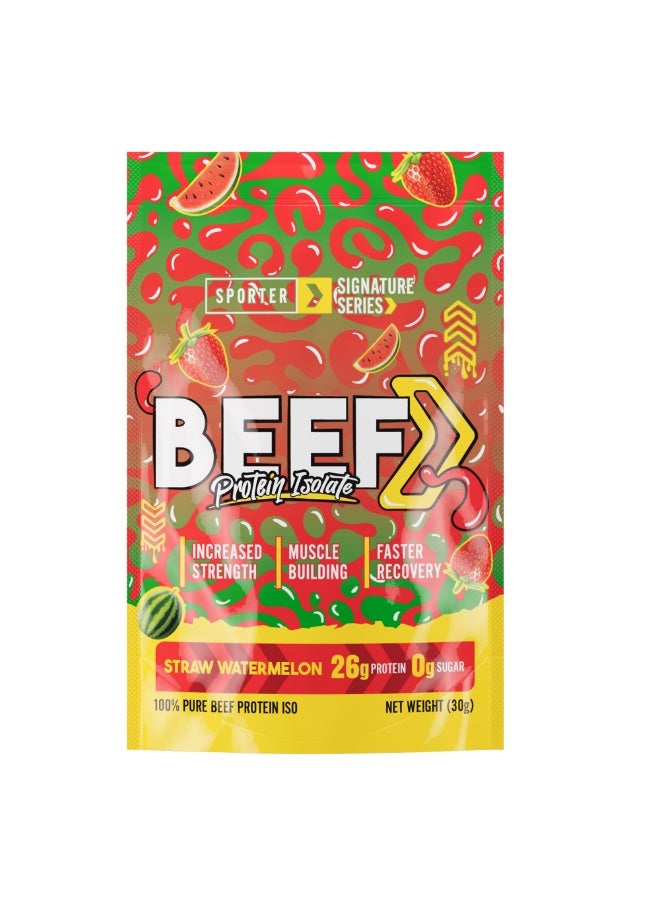 SPORTER Sporter Signature Series BEEF Protein Isolate - Bundle of 5 Flavors | 26g Protein | Zero Sugar | Halal | 5 x 30g Sachets - Image 5