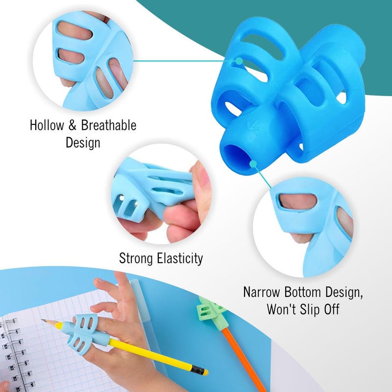 EXTRIC قبضات أقلام للأطفال لتحسين الكتابة، أداة كتابة مريحة للأطفال، أداة تصحيح الوضعية، مقبض قلم، حامل قلم للأطفال، لمرحلة ما قبل المدرسة - Image 2
