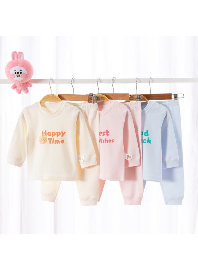 Babyprints Babyprints Baby Underwear Set Boys And Girls Baby Cotton Home Wear Autumn Clothes Autumn Pants 2-piece Set Top And Bottoms Little Rabbit 73 - Image 1