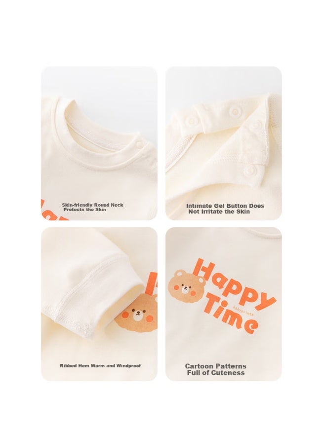 Babyprints Babyprints Baby Underwear Set Boys And Girls Baby Cotton Home Wear Autumn Clothes Autumn Pants 2-piece Set Top And Bottoms Little Rabbit 73 - Image 2