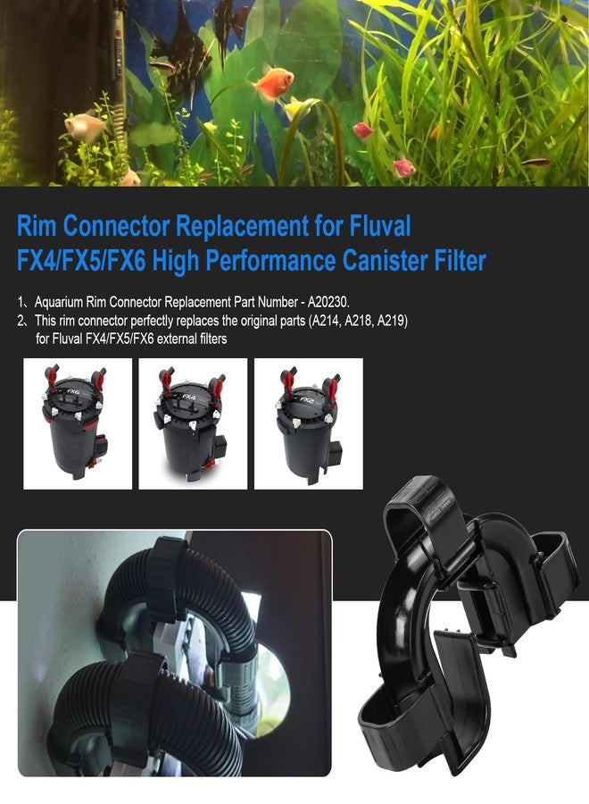 HCLSY Rim Connector Replacement for Fluval Fx4/Fx5/Fx6 Canister Filters, High Performance Canister Filter, Aquarium Hose Rim Clip(with O-Rings and Clips), fx6 Replacement Parts(Model A20230) - Image 2