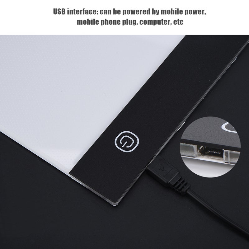 A4 USB LED Light Stencil Board Light Box Tracing Drawing Board (3-Level Adjustable Brightness) - Image 4