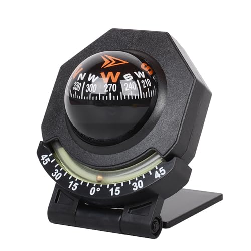 BinaryABC Car Compass,Vehicle Compass with Slope Meter,Automotive Compass Ball,Car Dashboard Accessories,Universal Compass for Car Boat Truck - Image 1