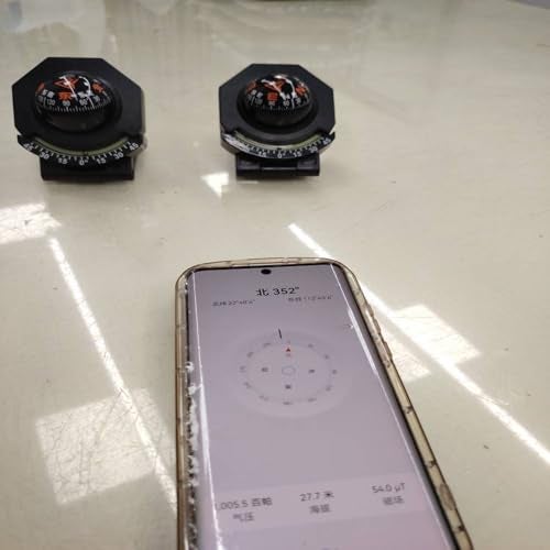 BinaryABC Car Compass,Vehicle Compass with Slope Meter,Automotive Compass Ball,Car Dashboard Accessories,Universal Compass for Car Boat Truck - Image 2