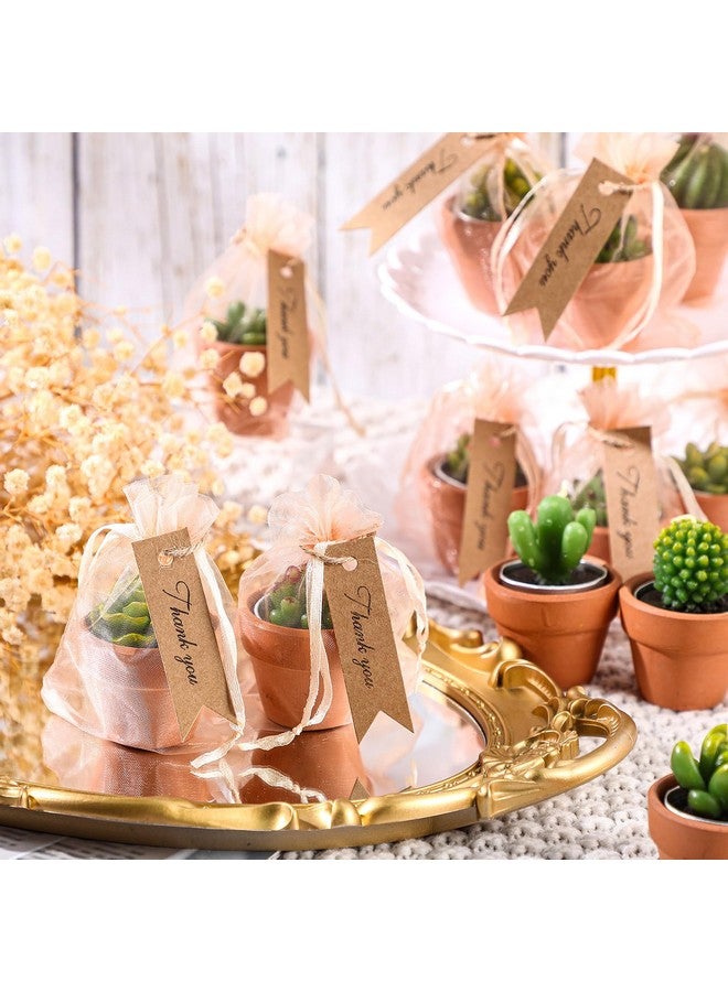 Mtlee MTLEE 36 Pcs Succulent Candles Decorative Cactus Tealight Candle Tea Lights Handmade Baby Shower Decorations Plant with Mini Terracotta Clay Holders for Wedding Home Party Decor  - Image 3
