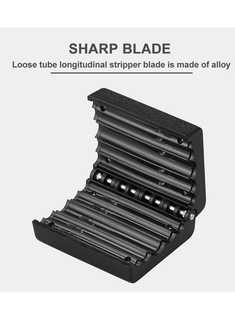 INFAST Cable Stripper, Portable Fiber Optic Cable Sheath Cutter Optical Fiber Longitudinal Beam Tube Stripper Loose Tube Slitter Multifunctional Cable Stripper Longitudinal Stripper 4.5mn To 11mm  - Image 5