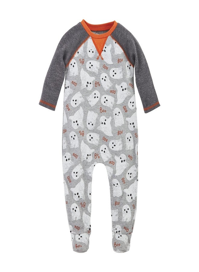 Mud Pie Baby Boy Halloween Sleeper, Ghost, 6-9 Months - Image 1