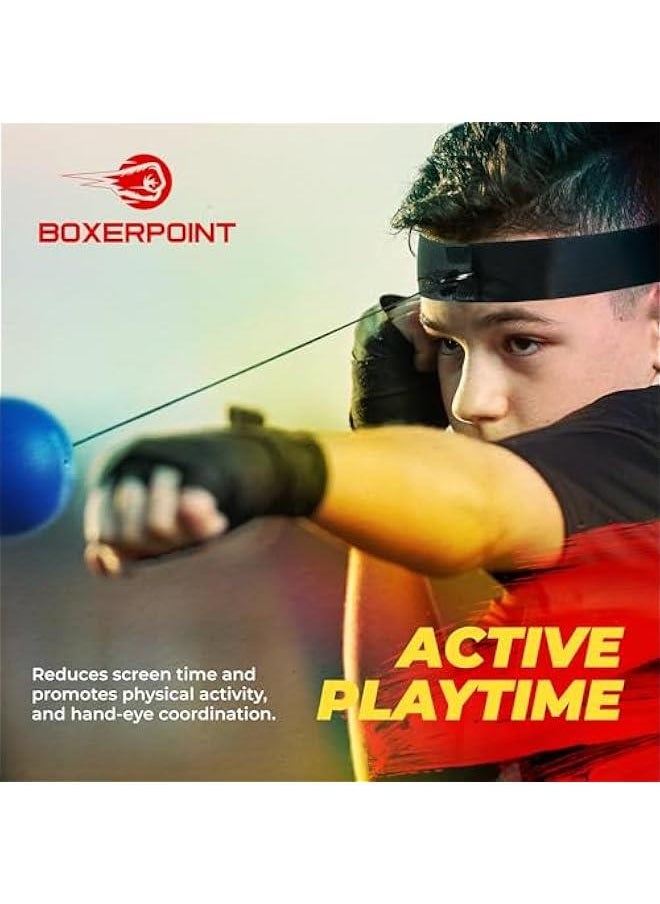 Arabest - Enhance Hand-Eye Coordination and Reaction Speed with Reflex Ball Set for Adults and Kids - Includes Headband, Carry Bag, and Hand Wraps - Improve Punching Skills and Fight Reaction Time - Image 1