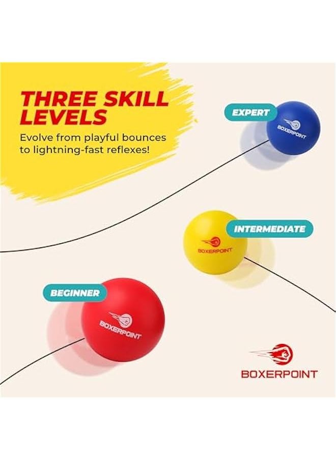 Arabest - Enhance Hand-Eye Coordination and Reaction Speed with Reflex Ball Set for Adults and Kids - Includes Headband, Carry Bag, and Hand Wraps - Improve Punching Skills and Fight Reaction Time - Image 1