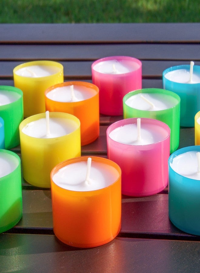 Stonebriar 96 Pack Multicolor Unscented 6 to 7 Hour Long Burning Tea Light Candles - Image 2