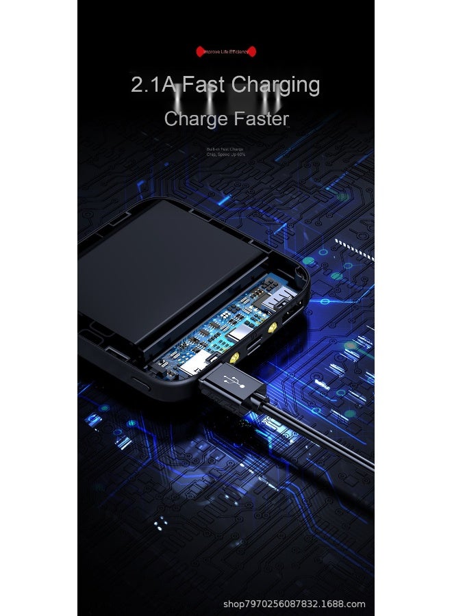 10,000mAh Creative Mini Power Bank with Full Mirror Surface - High Capacity Portable Charger with Built-in Phone Stand - Image 2