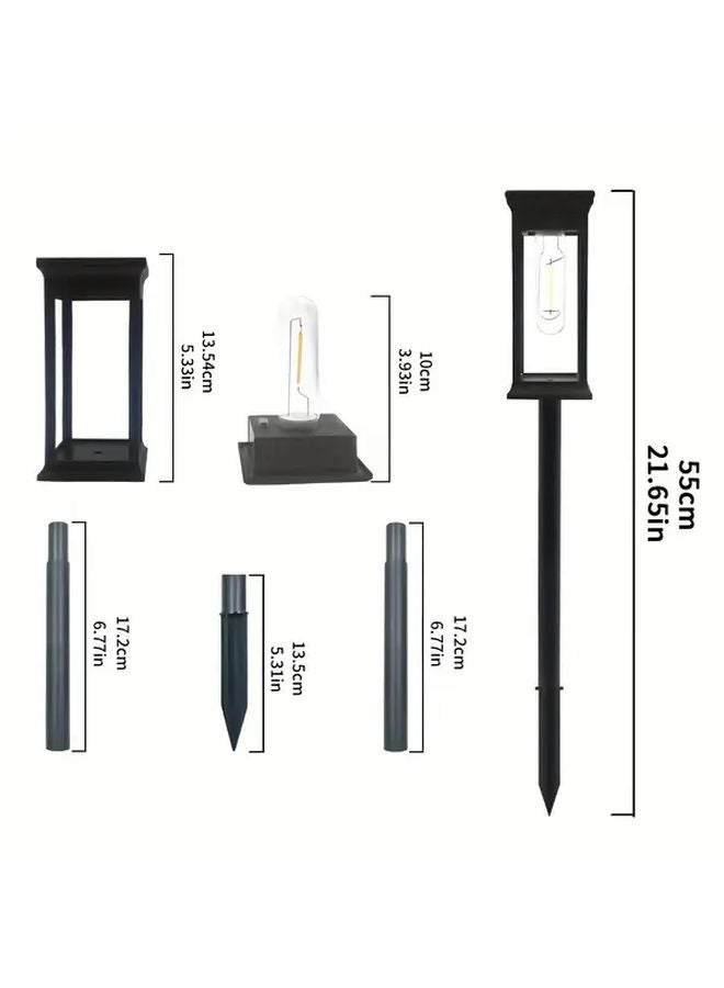 6 Pcs Solar Pathway Lights Outdoor Auto On Off Garden Lawn Landscape Lighting - Image 4