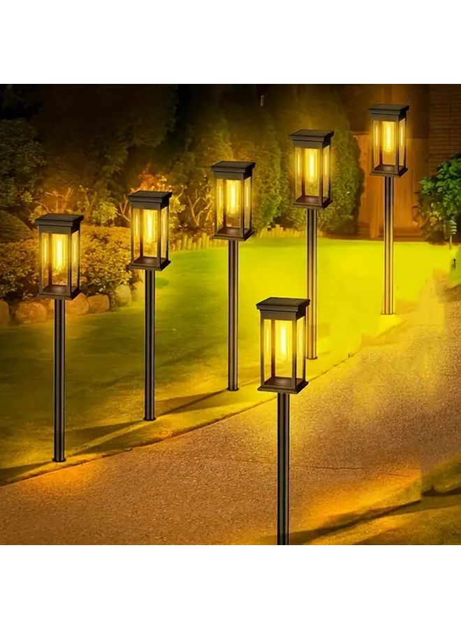 6 Pcs Solar Pathway Lights Outdoor Auto On Off Garden Lawn Landscape Lighting - Image 1