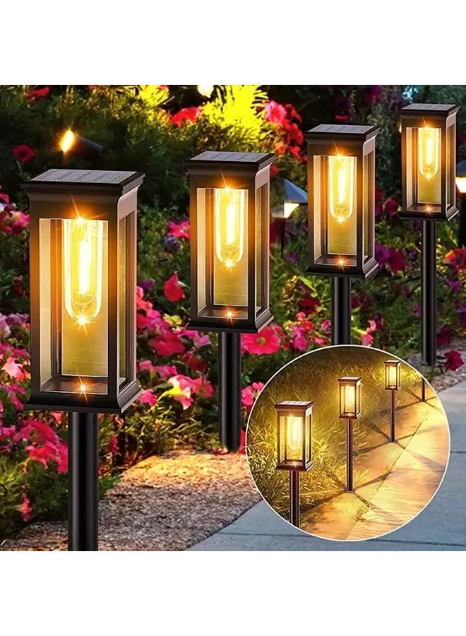 6 Pcs Solar Pathway Lights Outdoor Auto On Off Garden Lawn Landscape Lighting - Image 2