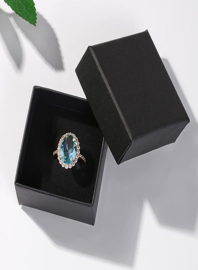 Artilady March Birthstone Rings for Women - Adjustable Open Ring Aquamarine Stone - Image 5