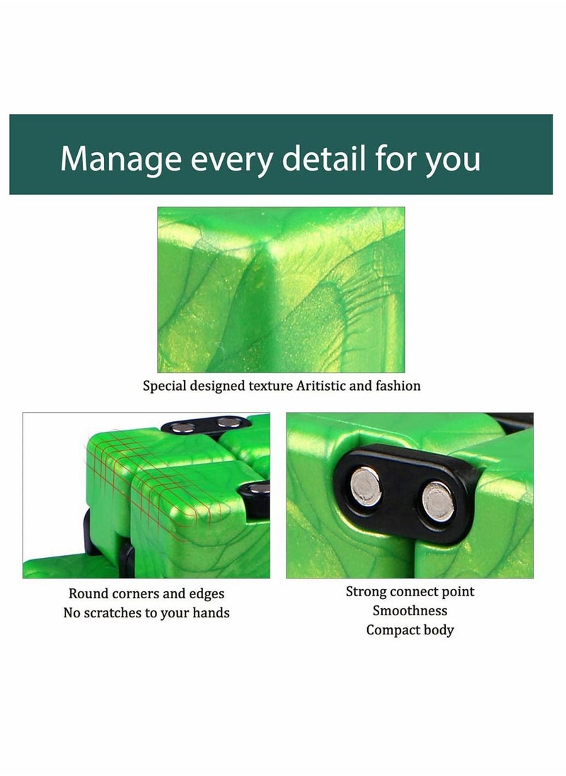 KASTWAVE - Infinity Cube Fidget Toy, Cool Mini Gadget Best for Stress and Anxiety Relief and Kill Time, Special Designed Texture Artistic and Fashion Infinity Fidget Cube, for Kids and Adults (Gold) - Image 1