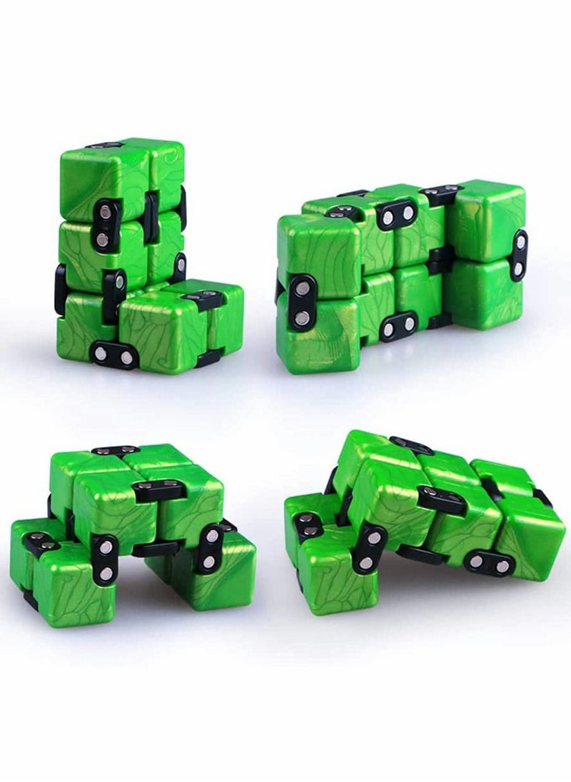 KASTWAVE - Infinity Cube Fidget Toy, Cool Mini Gadget Best for Stress and Anxiety Relief and Kill Time, Special Designed Texture Artistic and Fashion Infinity Fidget Cube, for Kids and Adults (Gold) - Image 1