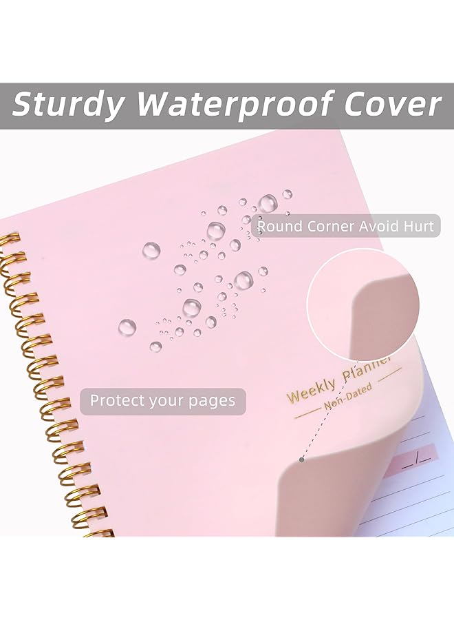 erorex Undated Weekly Planner Weekly Goals Notebook A5 To Do List Planner Habit Tracker Journal With Spiral Binding Tracker And Goal Planner 5.7 X 8.0 Inches  - Image 1