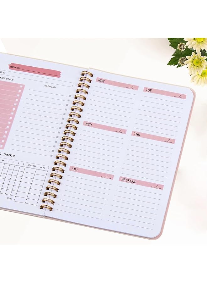 erorex Undated Weekly Planner Weekly Goals Notebook A5 To Do List Planner Habit Tracker Journal With Spiral Binding Tracker And Goal Planner 5.7 X 8.0 Inches  - Image 5