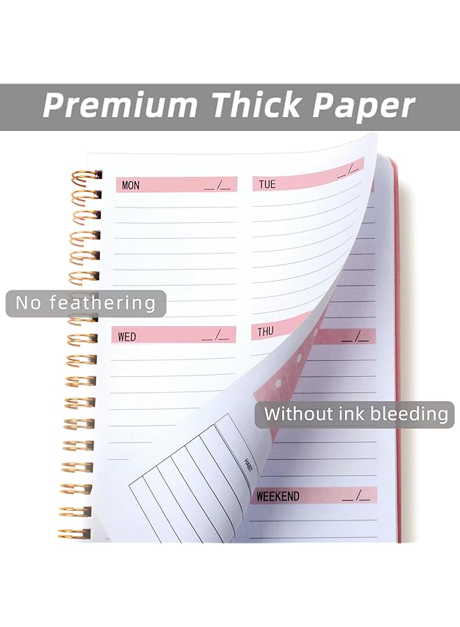 erorex Undated Weekly Planner Weekly Goals Notebook A5 To Do List Planner Habit Tracker Journal With Spiral Binding Tracker And Goal Planner 5.7 X 8.0 Inches  - Image 2