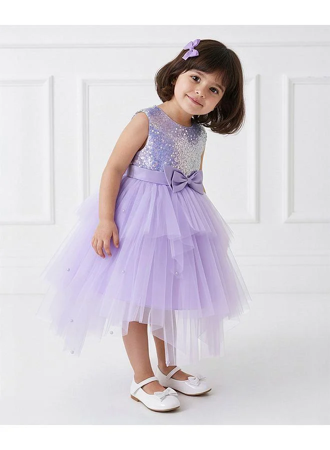 Mark & Mia Mark & Mia Sequins Embellished Sleeveless Flared Party Dress - Purple