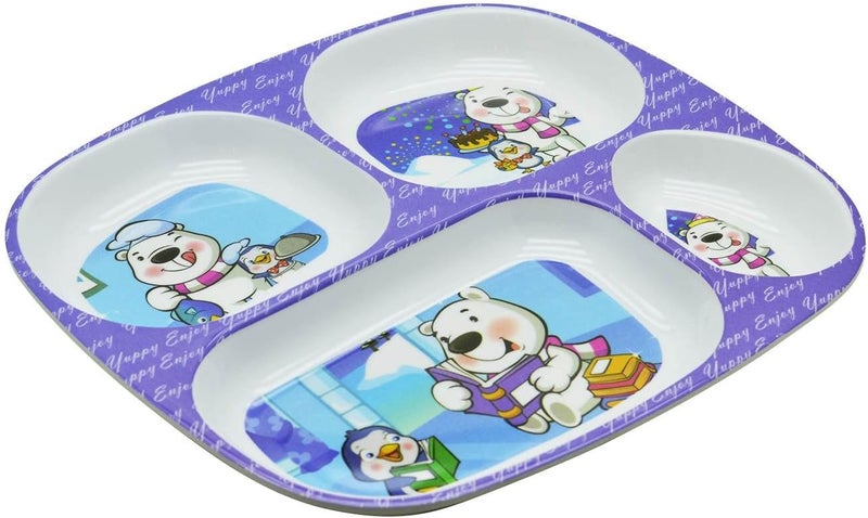 DINEWELL طبق مستطيل للأطفال من داينويل وقت الدراسة - Image 2