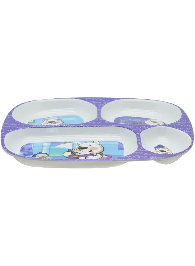 DINEWELL طبق مستطيل للأطفال من داينويل وقت الدراسة - Image 3