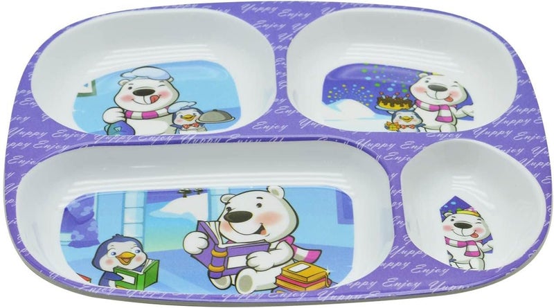 DINEWELL طبق مستطيل للأطفال من داينويل وقت الدراسة - Image 4
