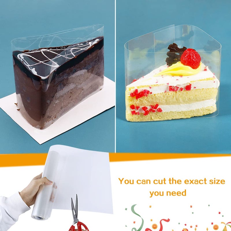 YQL Cake Collar 10 Inch,Acetate Collar Roll DIY Acetate Sheet Baking Transparent Mousse Surrounding Edge Clear Cake Strips for Baking Decorate Shaker Cards Making (10x394 Inch) - Image 5
