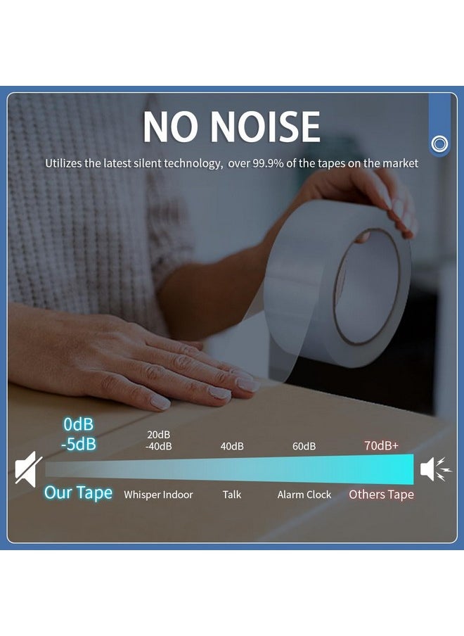 Sopito Shipping Tape No Noise Family Use Packing Tape With Dispenser 1.88 X 2362''(65.6 Yds) Heavy Duty Clear Tape Refills 6 Rolls  - Image 2