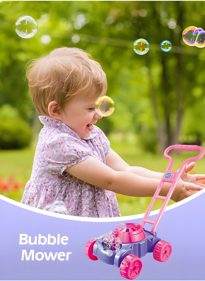 GROIC - Bubble Lawn Mower for Toddlers,Bubbles Blowing Push Toys for Kids, Bubble Machine,Outside Toys for Toddlers,Electronic Bubble Blower Machine - Image 1