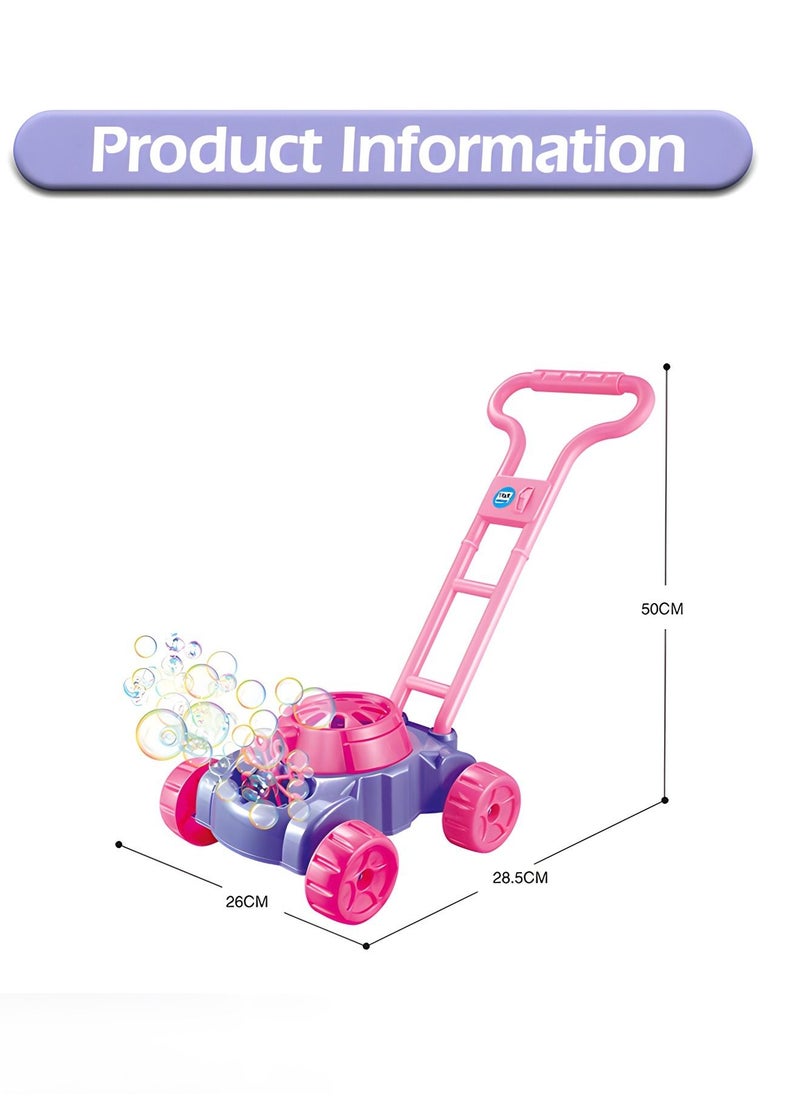 GROIC - Bubble Lawn Mower for Toddlers,Bubbles Blowing Push Toys for Kids, Bubble Machine,Outside Toys for Toddlers,Electronic Bubble Blower Machine - Image 1