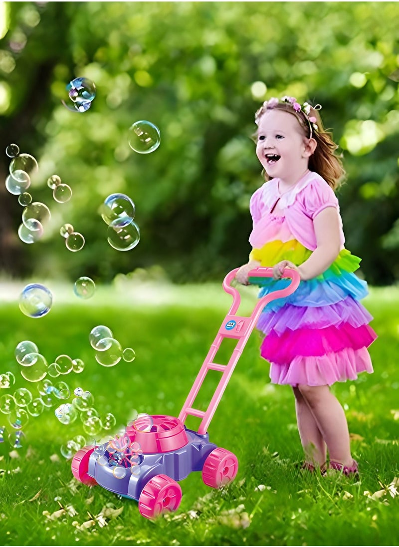 GROIC - Bubble Lawn Mower for Toddlers,Bubbles Blowing Push Toys for Kids, Bubble Machine,Outside Toys for Toddlers,Electronic Bubble Blower Machine - Image 1