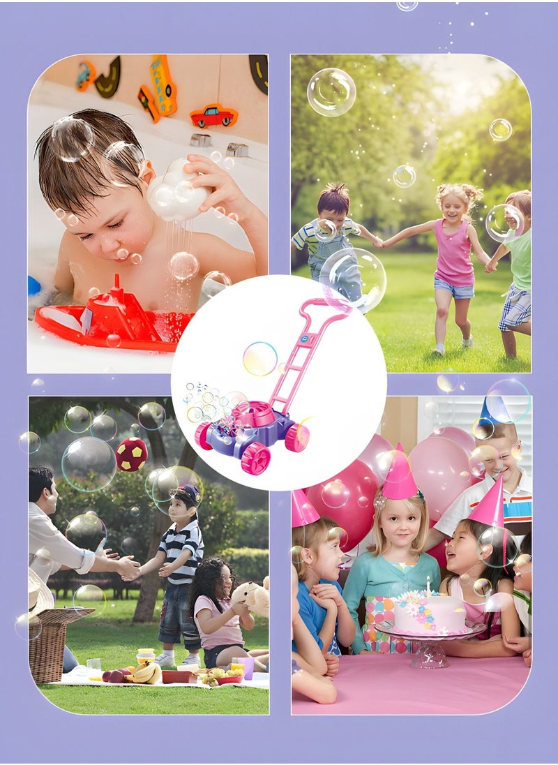 GROIC - Bubble Lawn Mower for Toddlers,Bubbles Blowing Push Toys for Kids, Bubble Machine,Outside Toys for Toddlers,Electronic Bubble Blower Machine - Image 1
