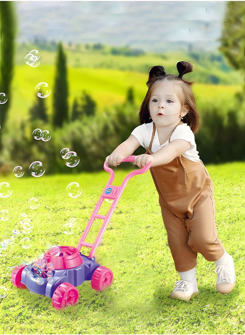 GROIC - Bubble Lawn Mower for Toddlers,Bubbles Blowing Push Toys for Kids, Bubble Machine,Outside Toys for Toddlers,Electronic Bubble Blower Machine - Image 1