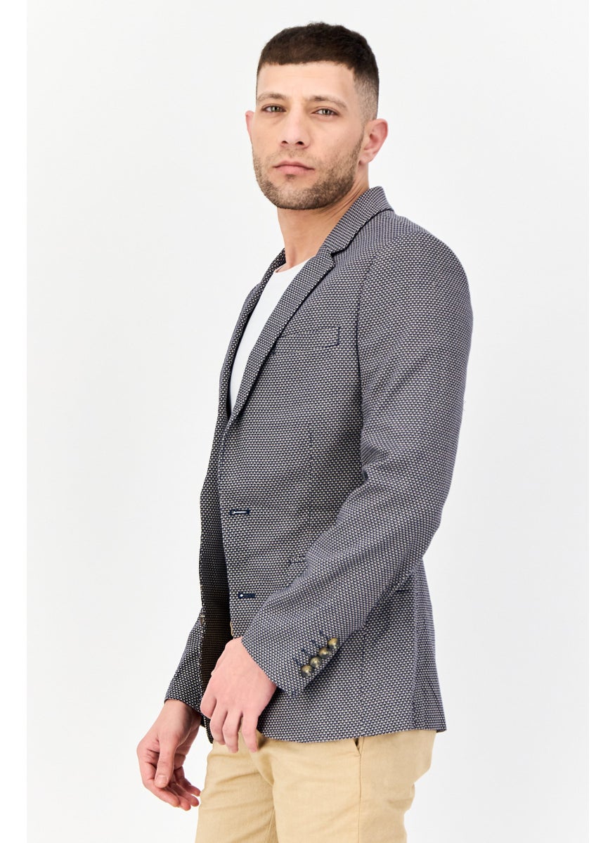 Asos Design - Men Regular Fit Allover Print Casual Blazer, Multicolor - Image 1